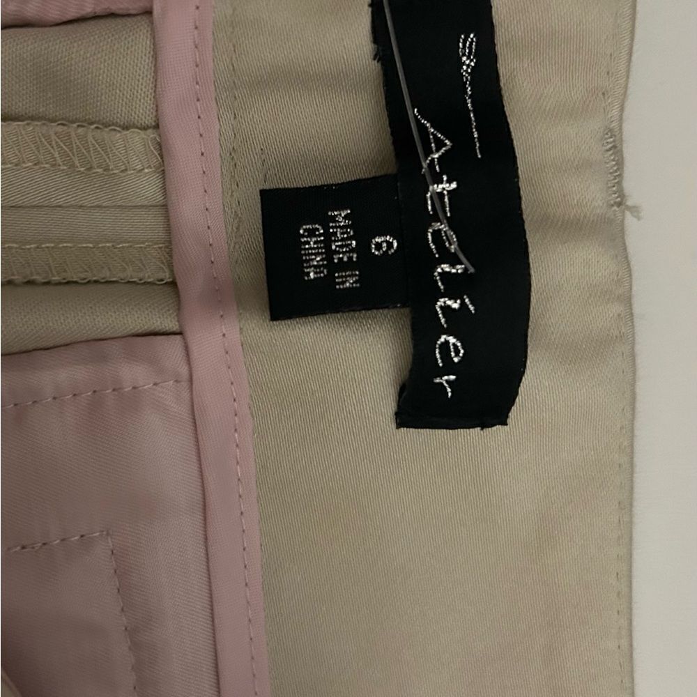 Atelier Pants Size 6 Cream Wide Leg - Picture 5 of 8